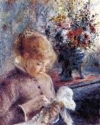 Pierre-Auguste Renoir Feune Femme cousant Spain oil painting artist
